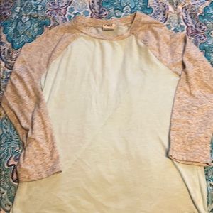 PINK long sleeve teal/grey xs shirt